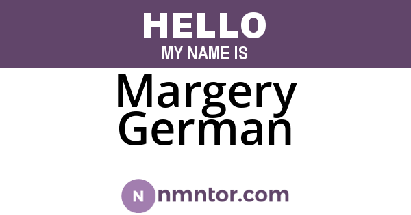 Margery German