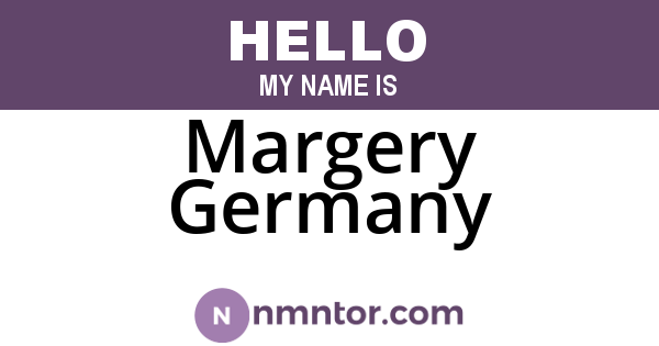 Margery Germany