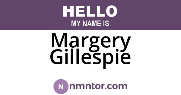 Margery Gillespie