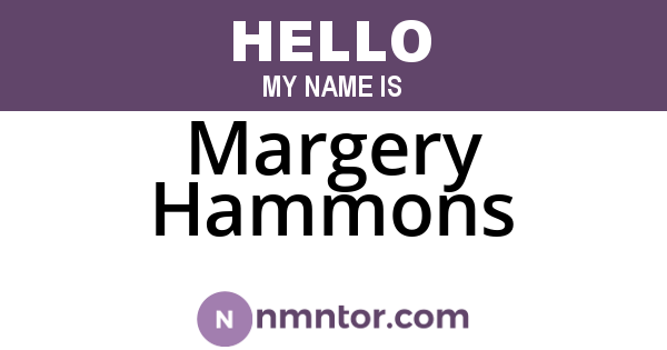 Margery Hammons