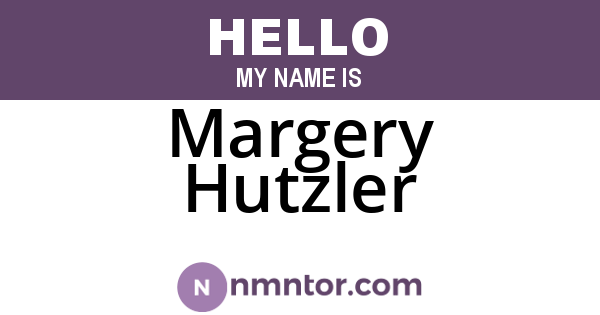 Margery Hutzler