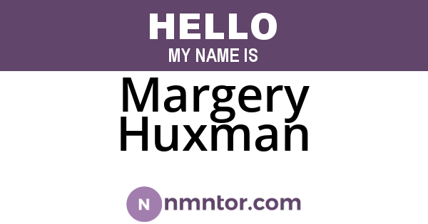 Margery Huxman