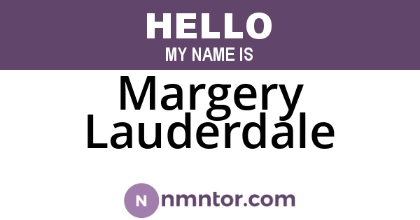 Margery Lauderdale