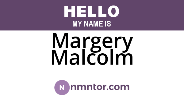 Margery Malcolm