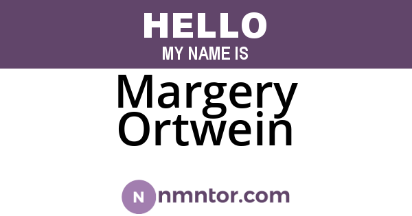 Margery Ortwein