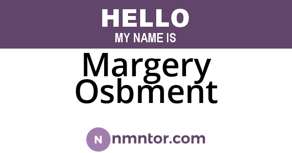 Margery Osbment