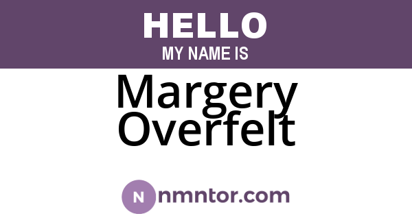 Margery Overfelt