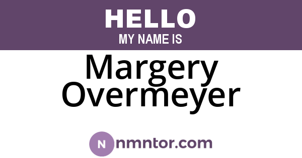 Margery Overmeyer