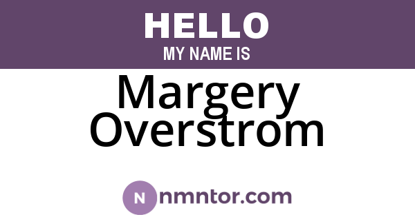 Margery Overstrom