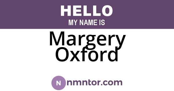 Margery Oxford