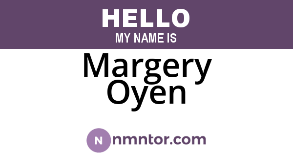 Margery Oyen