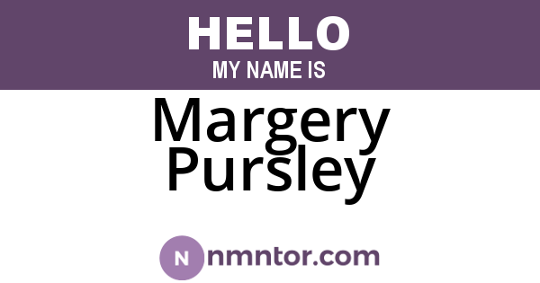 Margery Pursley