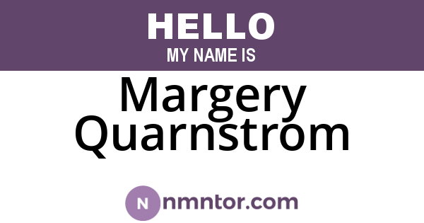 Margery Quarnstrom