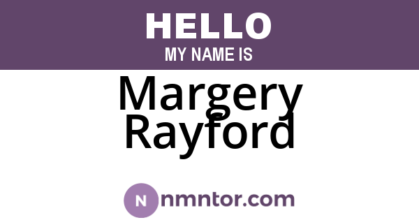Margery Rayford
