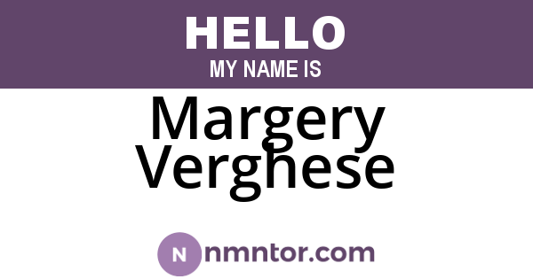 Margery Verghese