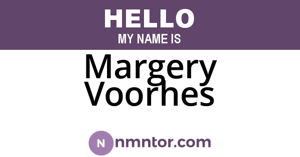 Margery Voorhes