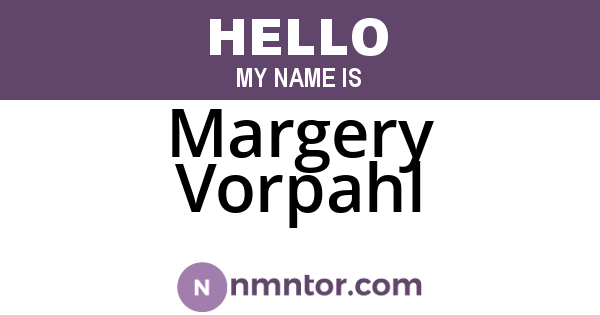 Margery Vorpahl