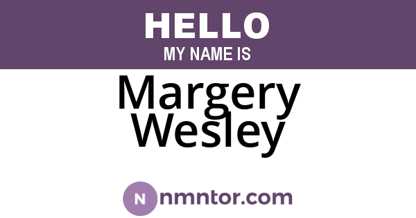 Margery Wesley