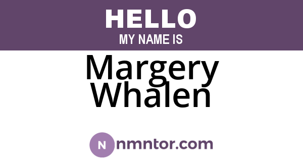Margery Whalen