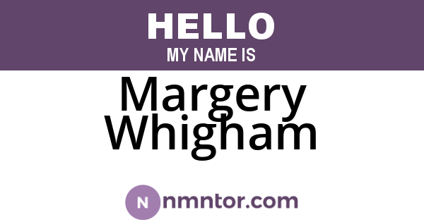 Margery Whigham