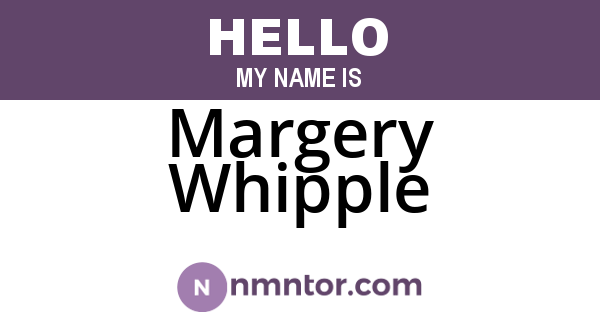 Margery Whipple