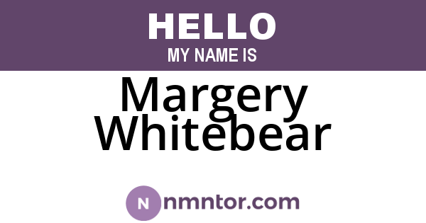 Margery Whitebear