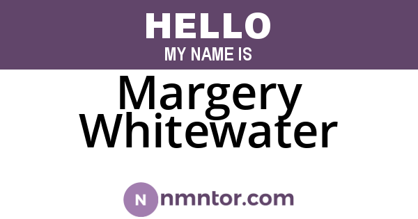 Margery Whitewater