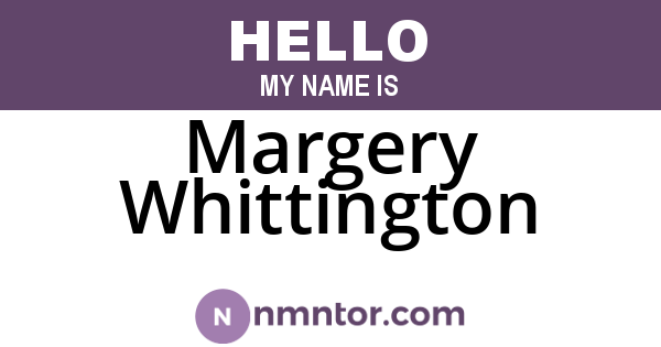 Margery Whittington
