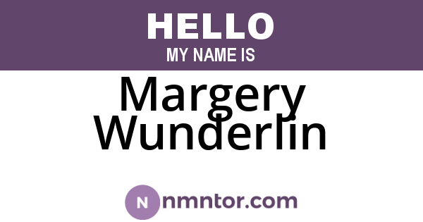 Margery Wunderlin