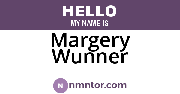 Margery Wunner