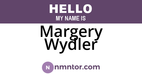 Margery Wydler
