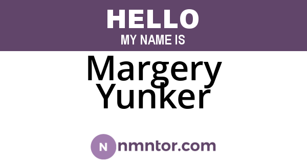 Margery Yunker