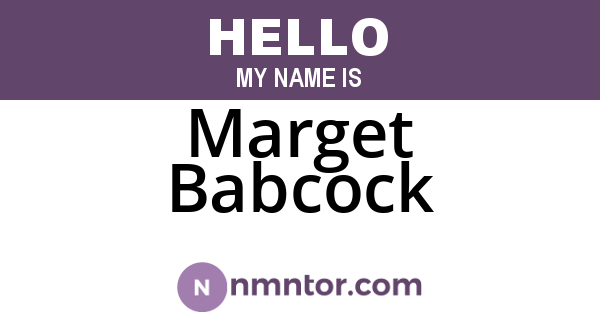 Marget Babcock