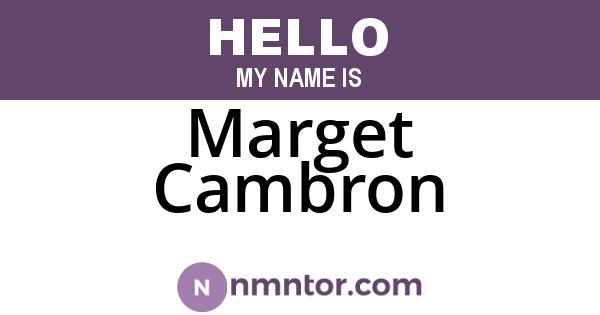 Marget Cambron