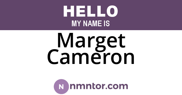 Marget Cameron