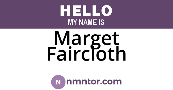 Marget Faircloth