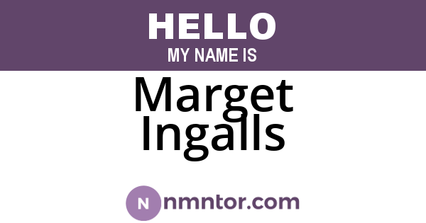 Marget Ingalls