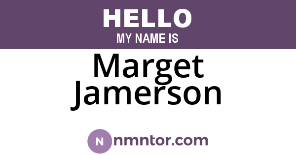 Marget Jamerson