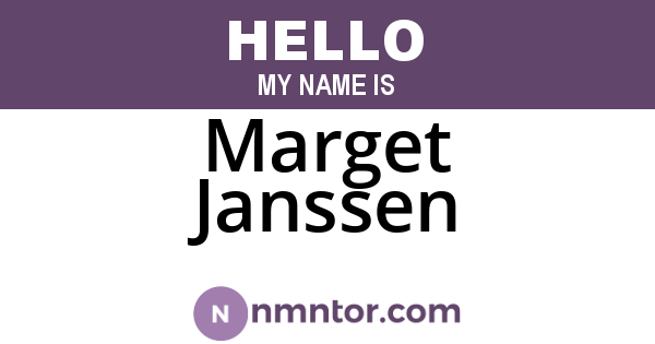 Marget Janssen