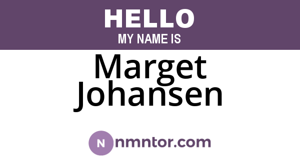 Marget Johansen