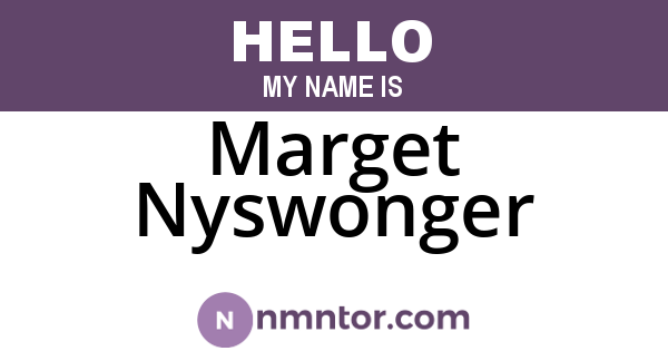 Marget Nyswonger