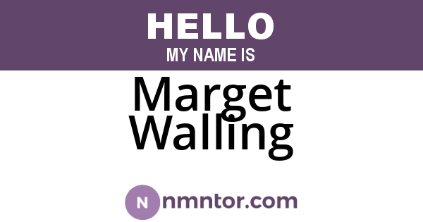Marget Walling