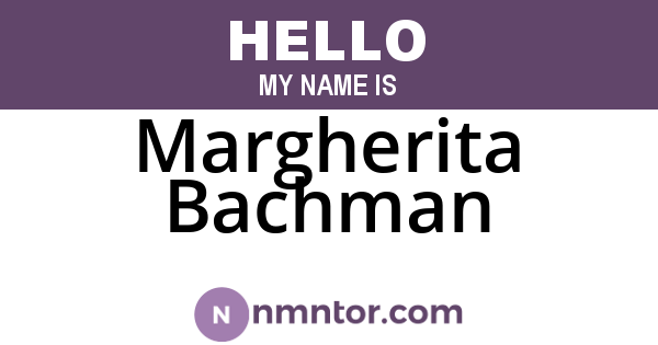 Margherita Bachman