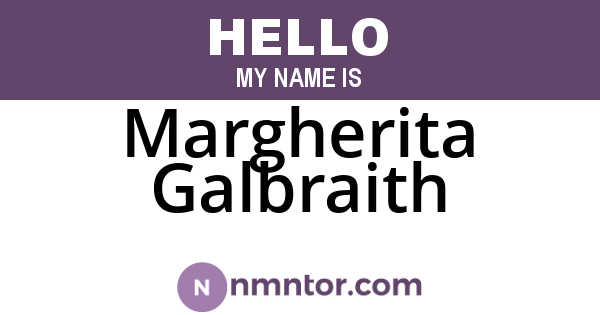 Margherita Galbraith