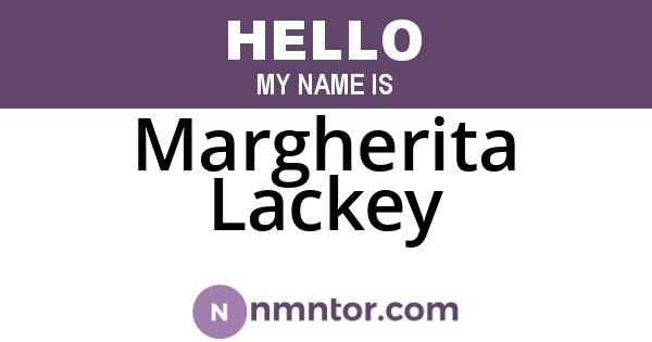 Margherita Lackey