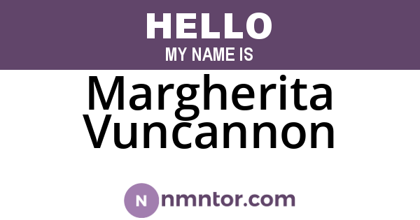 Margherita Vuncannon