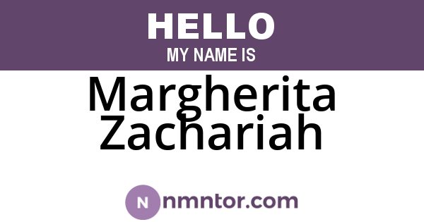 Margherita Zachariah