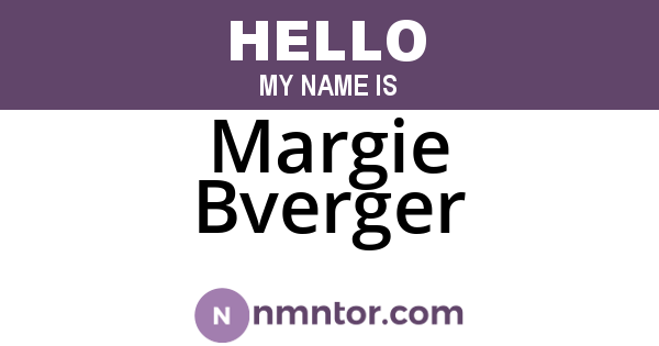 Margie Bverger