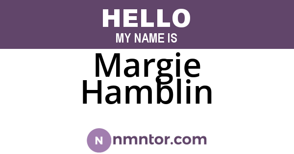 Margie Hamblin