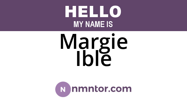 Margie Ible